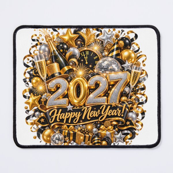 Item preview, Luxury Black Gold New Year 2027 designed and sold by TinyWeird.
