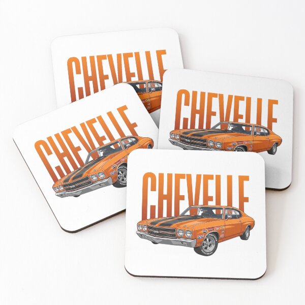Item preview, Orange 1970 Chevrolet Chevelle SS 454 Classic Muscle Car Vector Art designed and sold by Motorline44.