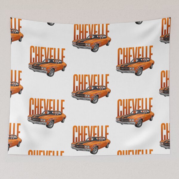 Item preview, Orange 1970 Chevrolet Chevelle SS 454 Classic Muscle Car Vector Art designed and sold by Motorline44.