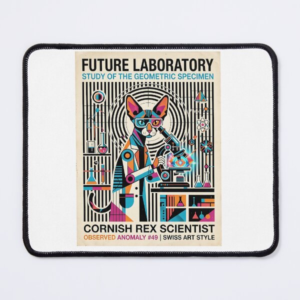 Item preview, Cornish Rex Scientist designed and sold by PictoVibe.