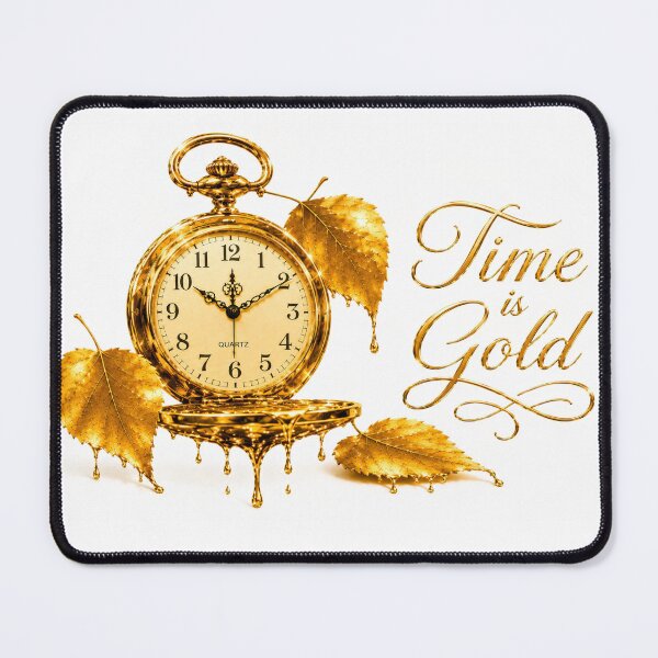 Item preview, Time Is Gold – Molten Gold Watch and Leaves designed and sold by DansCreations42.