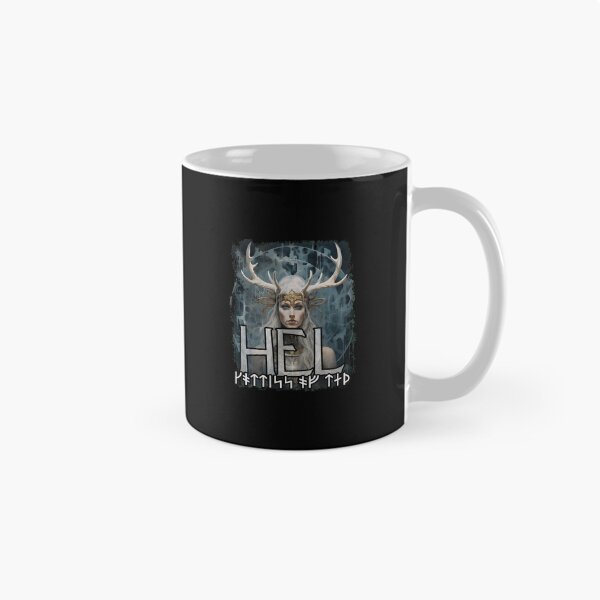 Item preview, Norse Goddess Hel Antlers Runes Dark Fantasy Artwork designed and sold by gaekleleassing.