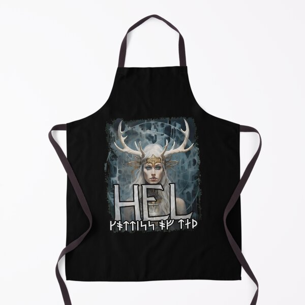 Item preview, Norse Goddess Hel Antlers Runes Dark Fantasy Artwork designed and sold by gaekleleassing.