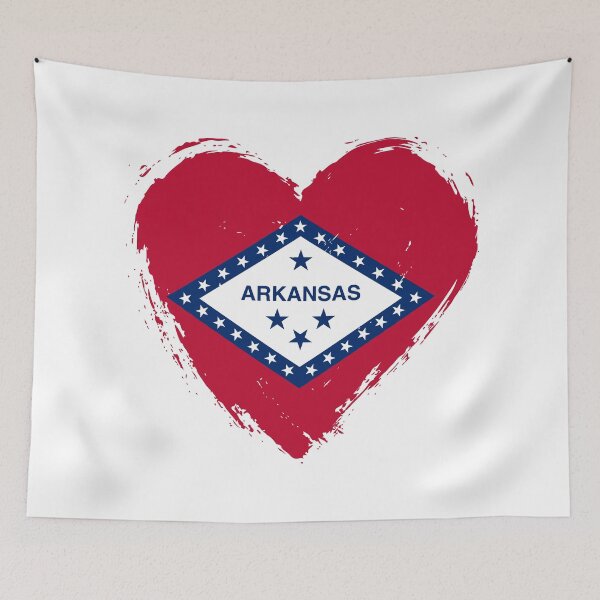 Item preview, Distressed Arkansas Flag Heart AR designed and sold by shitpostee.