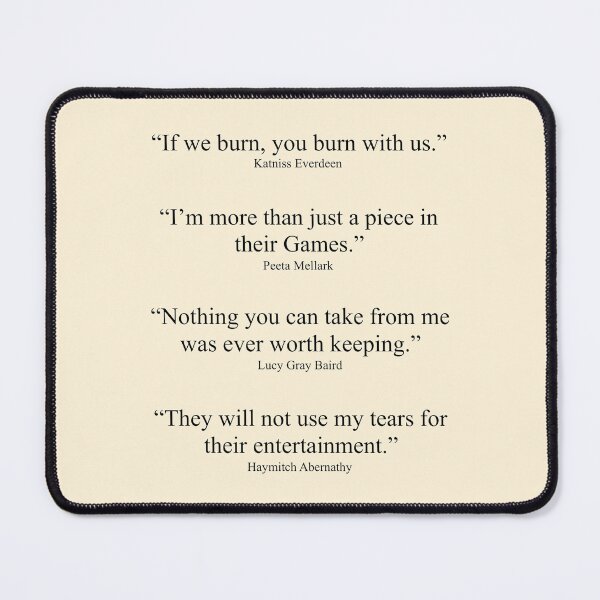 Item preview, Hunger Games Main Character Quotes designed and sold by immelissasavin.