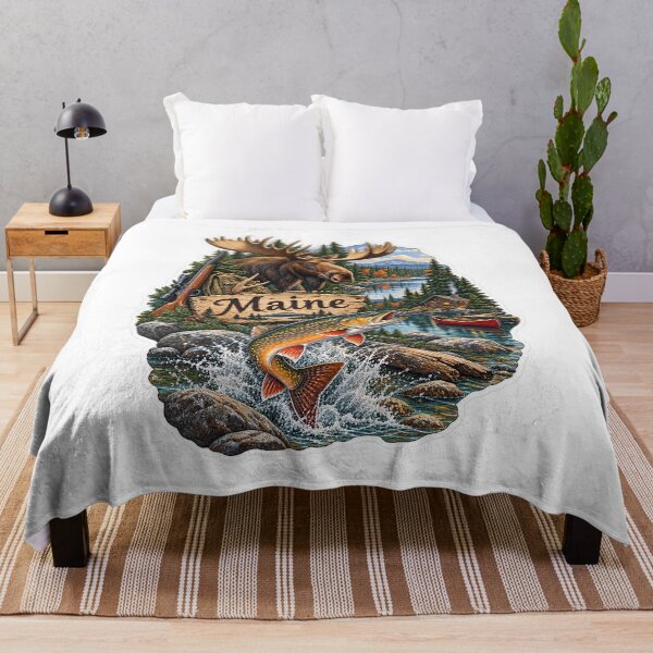 Item preview, Maine Hunting & Fishing designed and sold by Whimspired By Paxx.