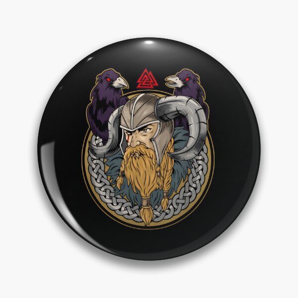 Item preview, Norse Warrior Raven Viking Valknut Symbol Art designed and sold by AvahBarnes.