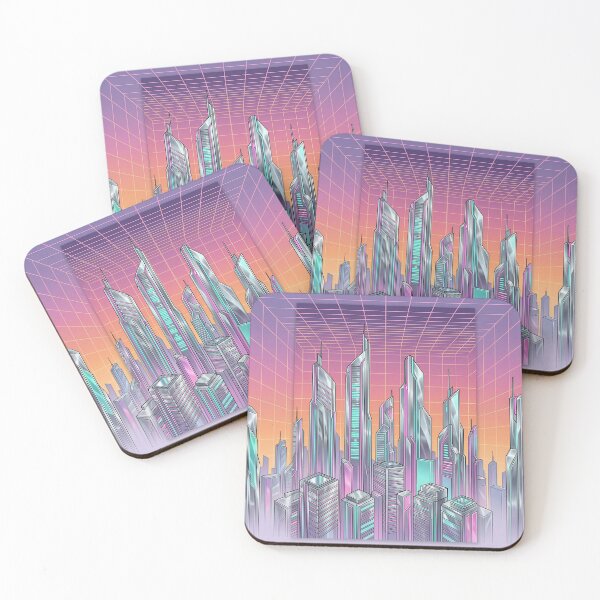 Item preview, Cyberpunk Sunset City #9 Gradient Mesh designed and sold by DIUMERI.