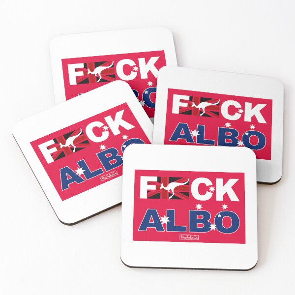 Item preview, F ck Albo Bumper Sticker Red designed and sold by PISS TAKE .