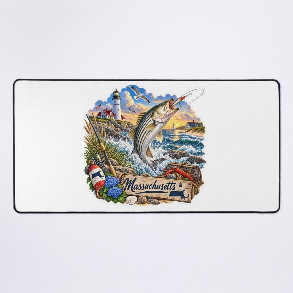 Item preview, Massachusetts Hunting & Fishing designed and sold by Whimspired By Paxx.