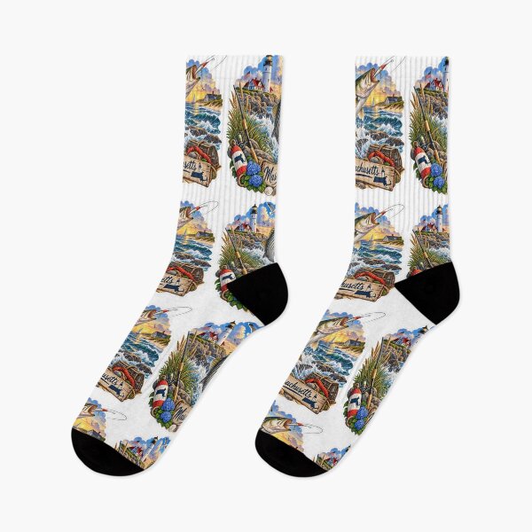 Item preview, Massachusetts Hunting & Fishing designed and sold by Whimspired By Paxx.