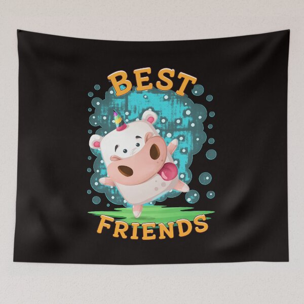 Item preview, Cute Dancing Cow Unicorn Best Friends Art designed and sold by Bloowardi.