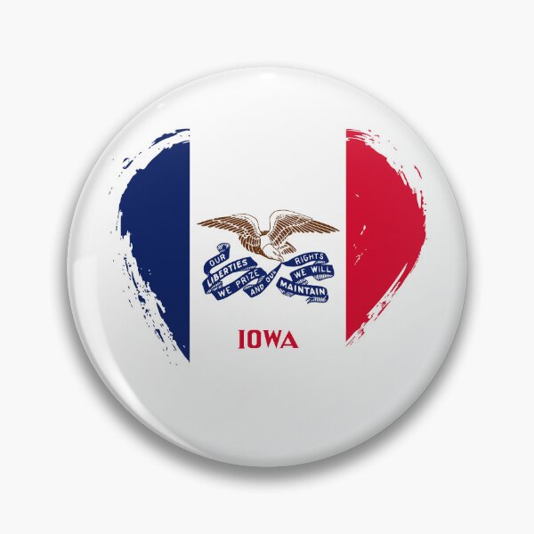 Item preview, Distressed Iowa Flag Heart IA designed and sold by shitpostee.