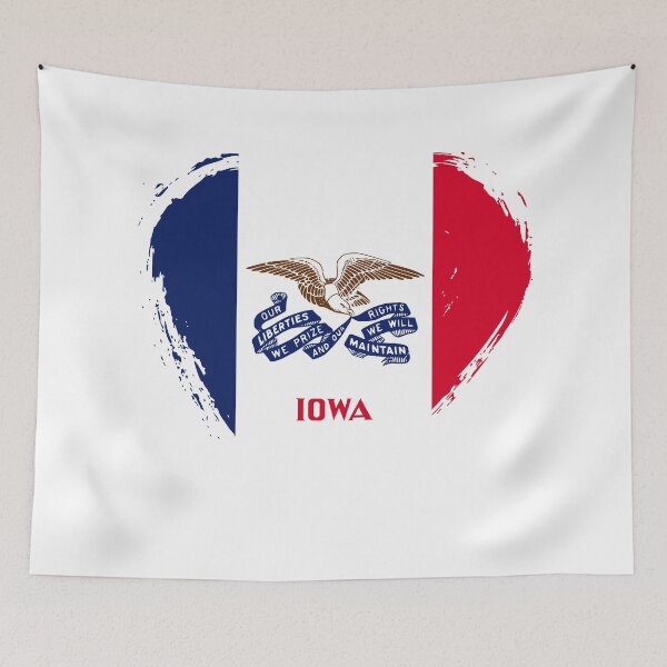 Item preview, Distressed Iowa Flag Heart IA designed and sold by shitpostee.