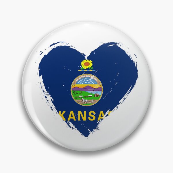 Item preview, Distressed Kansas Flag Heart KS designed and sold by shitpostee.