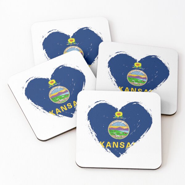 Item preview, Distressed Kansas Flag Heart KS designed and sold by shitpostee.