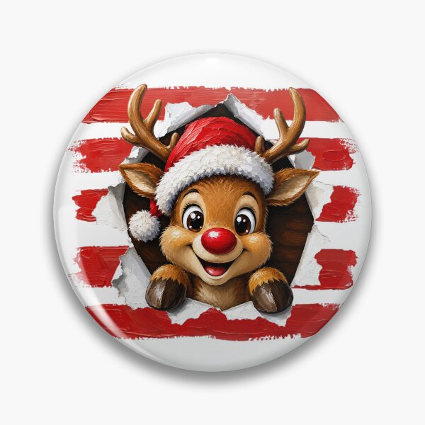 Item preview, Funny Christmas Stripes Reindeer  designed and sold by DYAFLK.