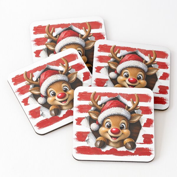 Item preview, Funny Christmas Stripes Reindeer  designed and sold by DYAFLK.