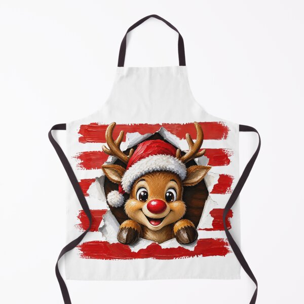 Item preview, Funny Christmas Stripes Reindeer designed and sold by DYAFLK.