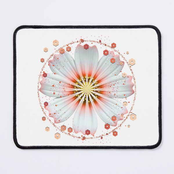 Item preview, Glowing Peach and White Floral Mandala - Part of a 6-Color Collection designed and sold by MinimalAurashop.