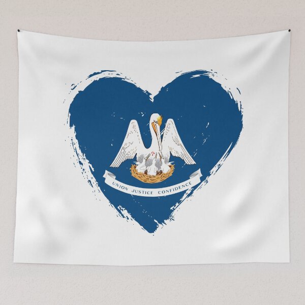 Item preview, Distressed Louisiana Flag Heart LA designed and sold by shitpostee.