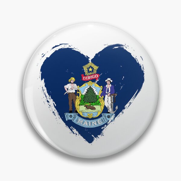 Item preview, Distressed Maine Flag Heart ME designed and sold by shitpostee.