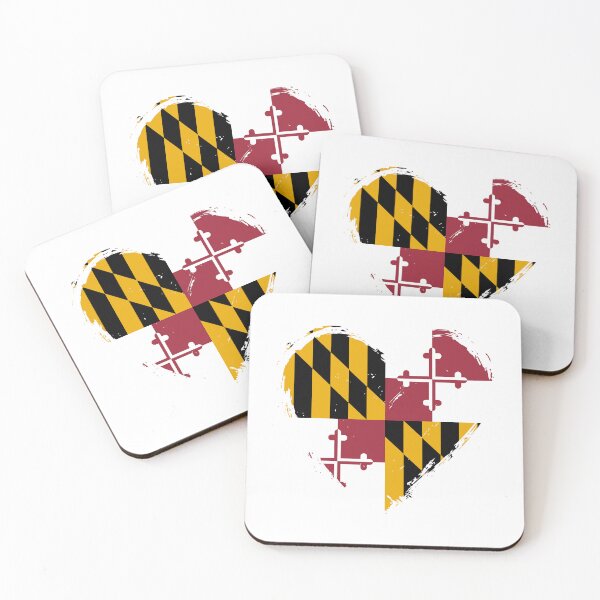 Item preview, Distressed Maryland Flag Heart MD designed and sold by shitpostee.