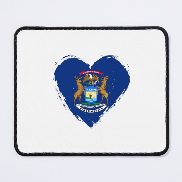 Item preview, Distressed Michigan Flag Heart MI designed and sold by shitpostee.