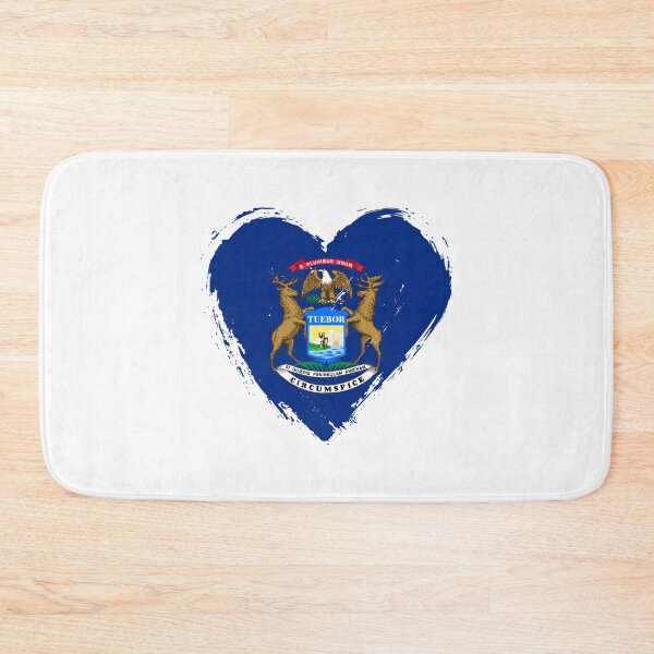 Item preview, Distressed Michigan Flag Heart MI designed and sold by shitpostee.