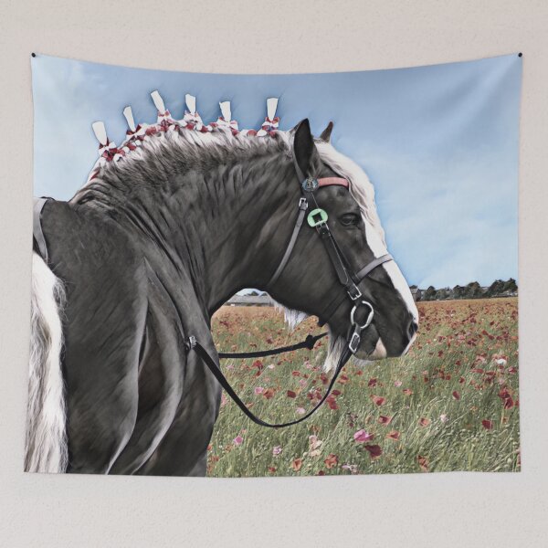 Item preview, CLYDESDALE AND POPPIES, LOOKS GREAT ON WALL DECOR designed and sold by Barbara Jean Photo Art And Design.