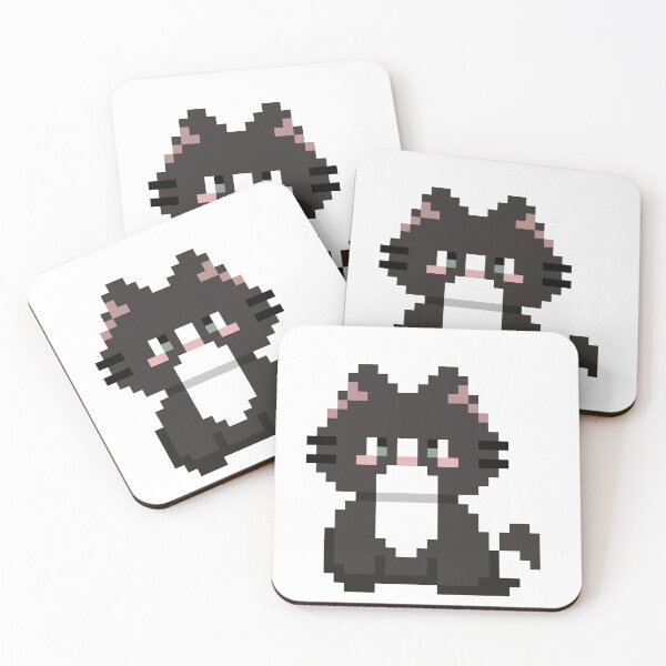 Item preview, Cute Tuxedo Cat Pixel Art - Retro 8-Bit Kitty designed and sold by PixelatedPets.