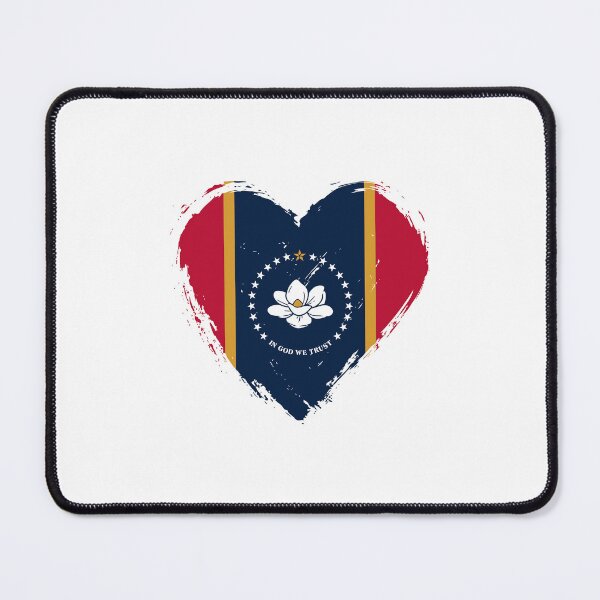 Item preview, Distressed Mississippi Flag Heart MS designed and sold by shitpostee.