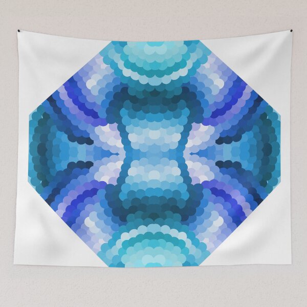 Item preview, Blue Ocean Geometric Design Version 2 designed and sold by JayMakesTiktok.
