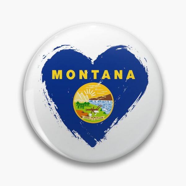 Item preview, Distressed Montana Flag Heart MT designed and sold by shitpostee.