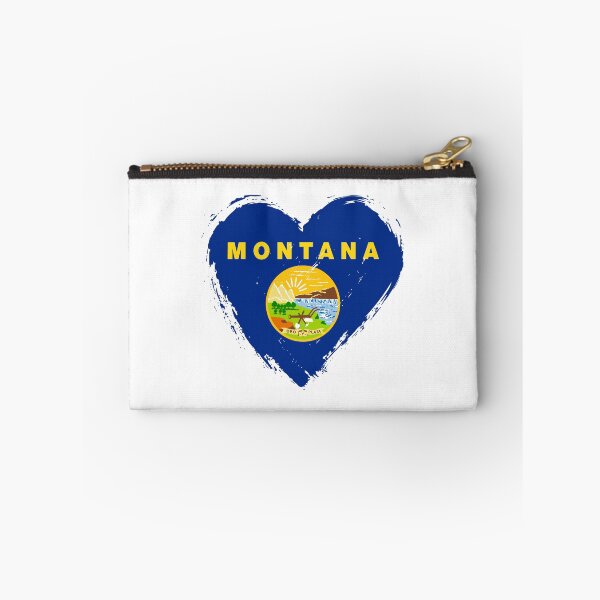Item preview, Distressed Montana Flag Heart MT designed and sold by shitpostee.