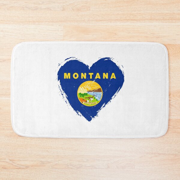 Item preview, Distressed Montana Flag Heart MT designed and sold by shitpostee.