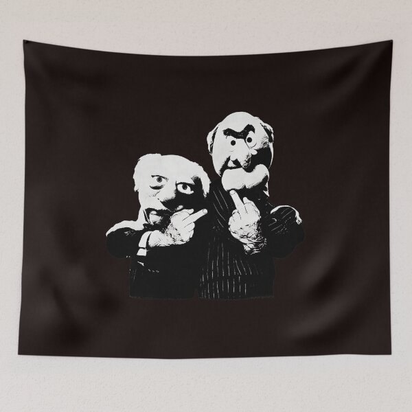 Item preview, Statler Waldorf Pointing Middle Finger Funny Art designed and sold by findOutDraw.