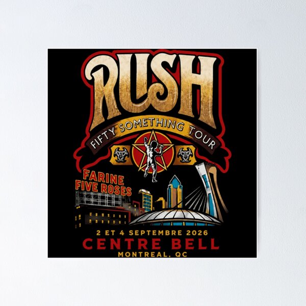 Item preview, RUSH Fifty Something Tour 2026 Bell Centre Montreal QC Sep 2, 4, 2026  designed and sold by ZerodawgGraffi.