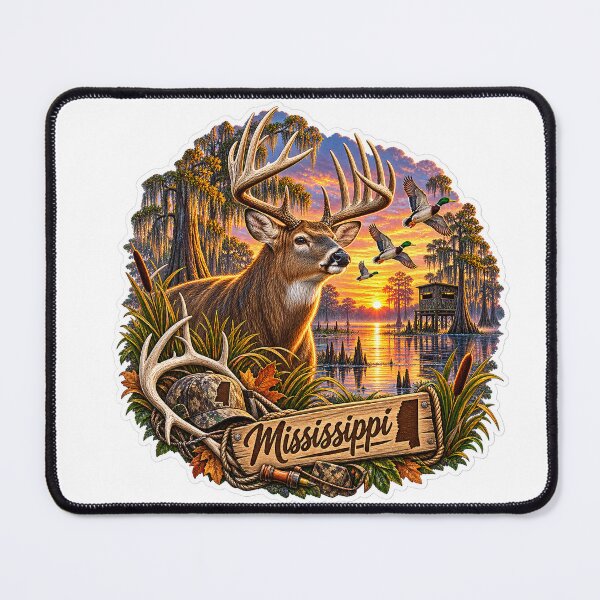 Item preview, Mississippi Hunting & Fishing designed and sold by Whimspired By Paxx.
