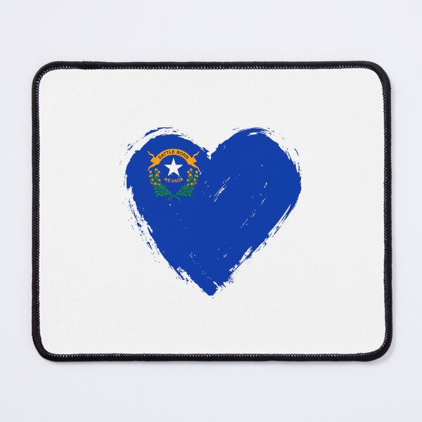 Item preview, Distressed Nevada Flag Heart NV designed and sold by shitpostee.