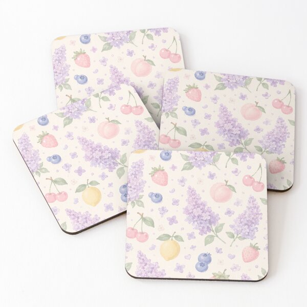 Item preview, Soft Lavender Lilac & Sweet Fruit Watercolor Pattern designed and sold by Skyrocketz.