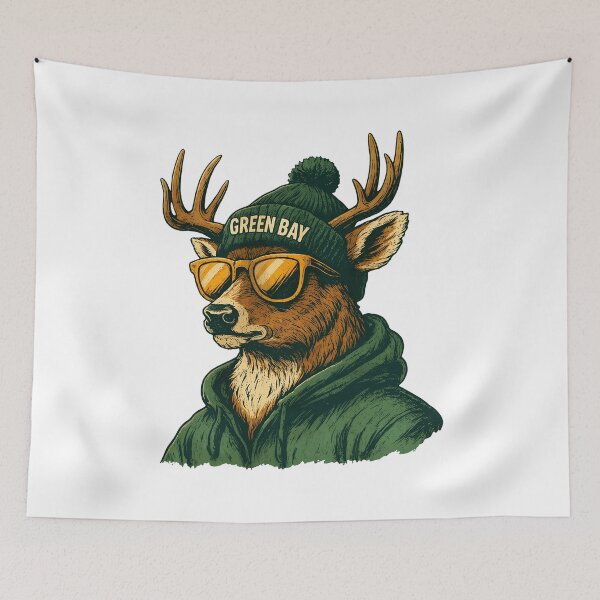 Item preview, Cool Deer Winter Sports Hat Sunglasses Art designed and sold by kalyiahboitel.