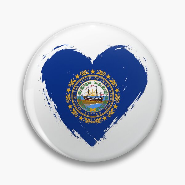 Item preview, Distressed New Hampshire Flag Heart NH designed and sold by shitpostee.