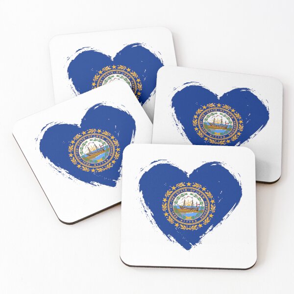 Item preview, Distressed New Hampshire Flag Heart NH designed and sold by shitpostee.