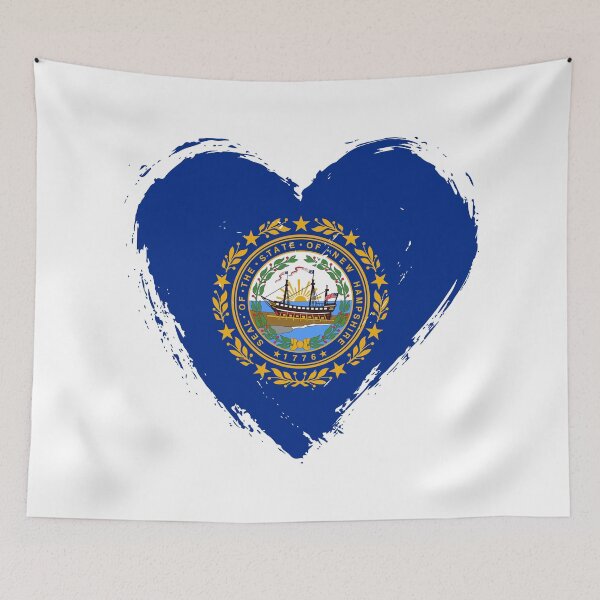 Item preview, Distressed New Hampshire Flag Heart NH designed and sold by shitpostee.