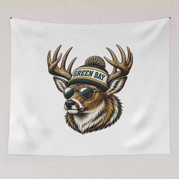 Item preview, Cool Deer Green Bay Vintage Style  designed and sold by ashyrabramlet.