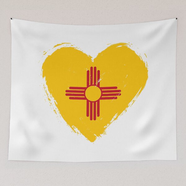 Item preview, Distressed New Mexico Flag Heart NM designed and sold by shitpostee.
