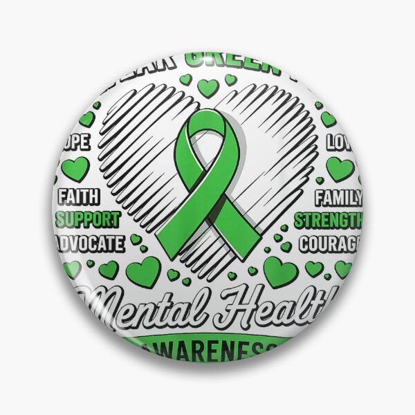 Item preview, Green Ribbon Mental Health Awareness Month Support T-Shirt designed and sold by shop-insider.