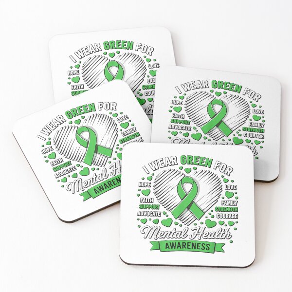 Item preview, Green Ribbon Mental Health Awareness Month Support T-Shirt designed and sold by shop-insider.