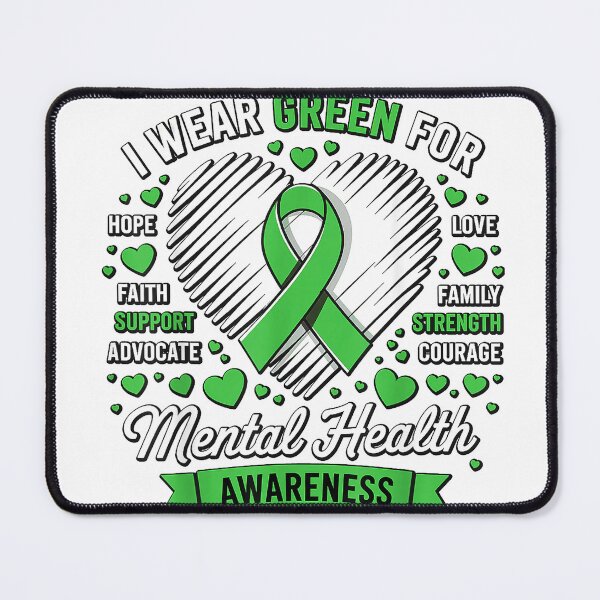 Item preview, Green Ribbon Mental Health Awareness Month Support T-Shirt designed and sold by shop-insider.